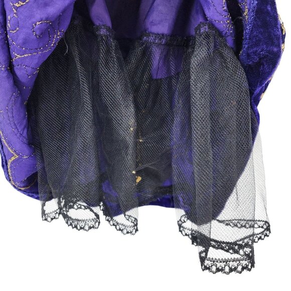 Vintage Jessica McClintock Girls 6 Dress Velvet Sequins Purple Gold Formal Party - Picture 6 of 9